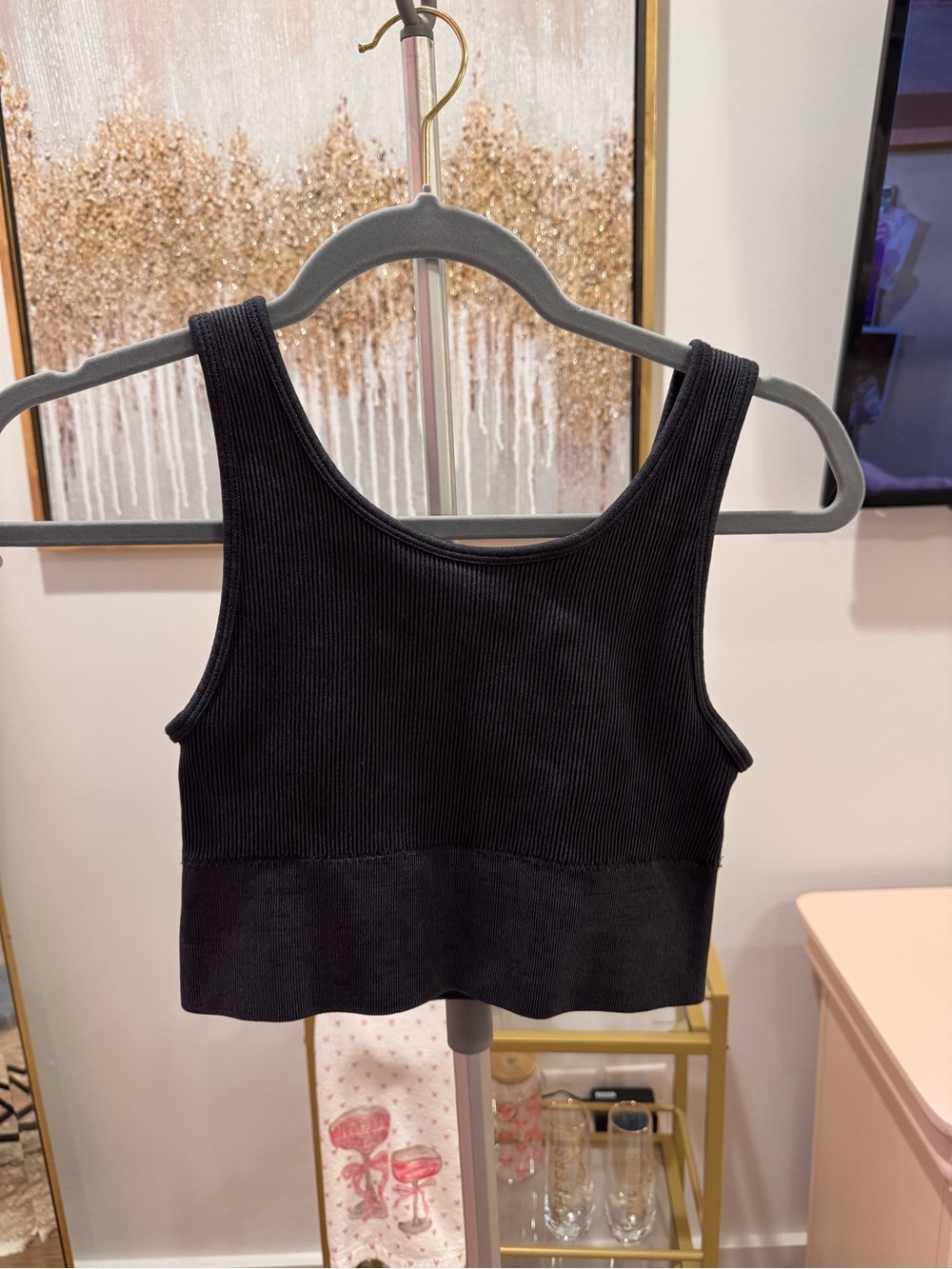 Cropped workout top